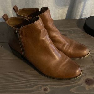 Brown Tan Lucky Brand leather women’s Ankle Boots Size 9.5